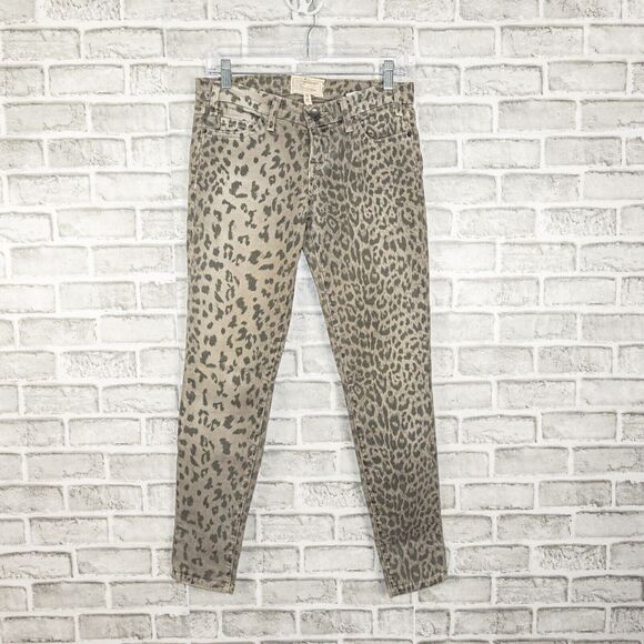 Current Elliot Women's Stiletto Skinny ankle Jeans Grey Leopard Size 26 - Picture 1 of 9